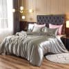 HOdo Home Satin Duvet Cover Queen Size, 3PCS Silk Like