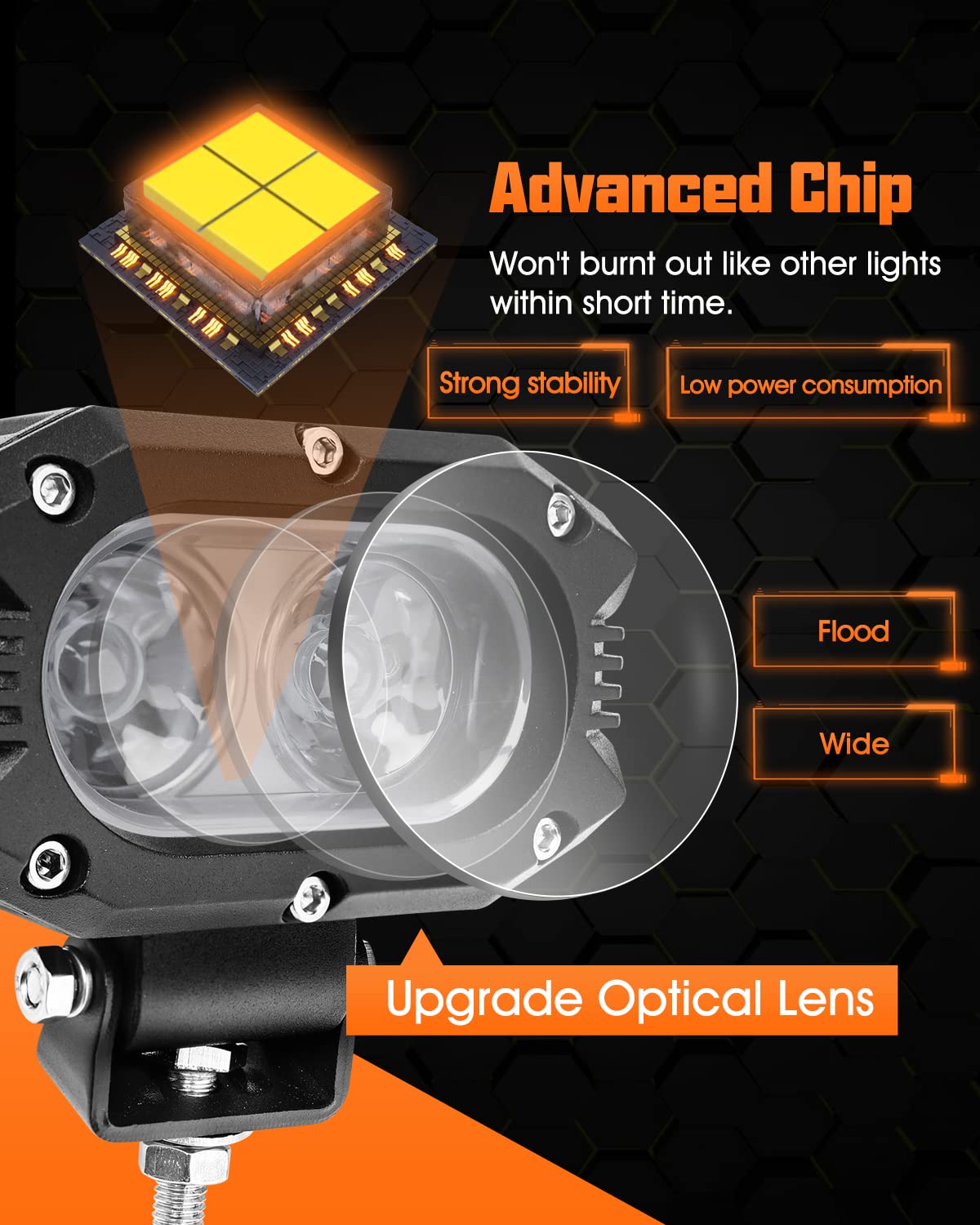 2 pcs Luz Led para Motocicleta Luces de Punto Led de 4 - Imagen 4