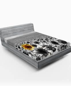 Sábana Ajustable Moderna Lunarable, Campo de Girasoles