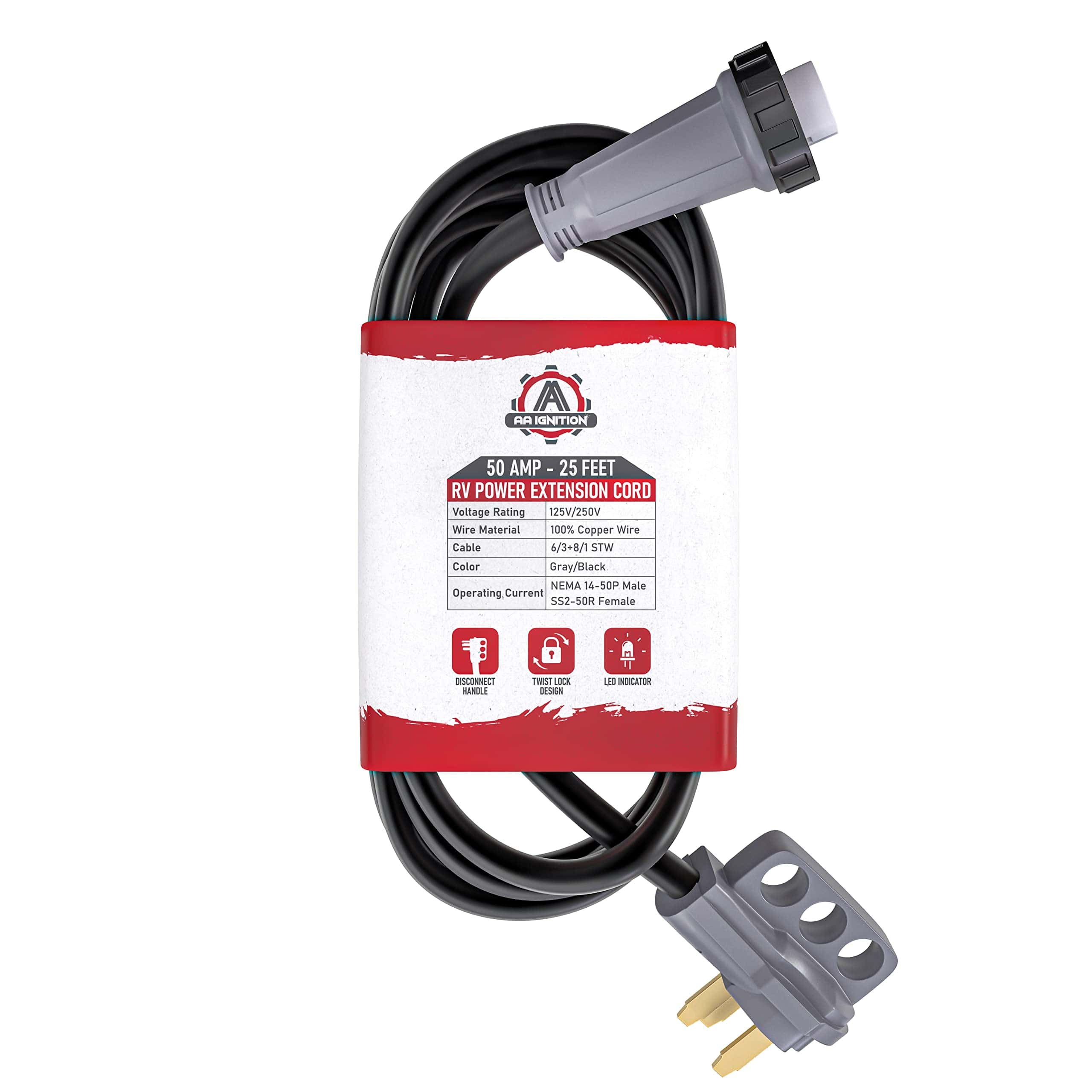 Cable de extensión de alimentación para RV de 50 amperios y - Imagen 3