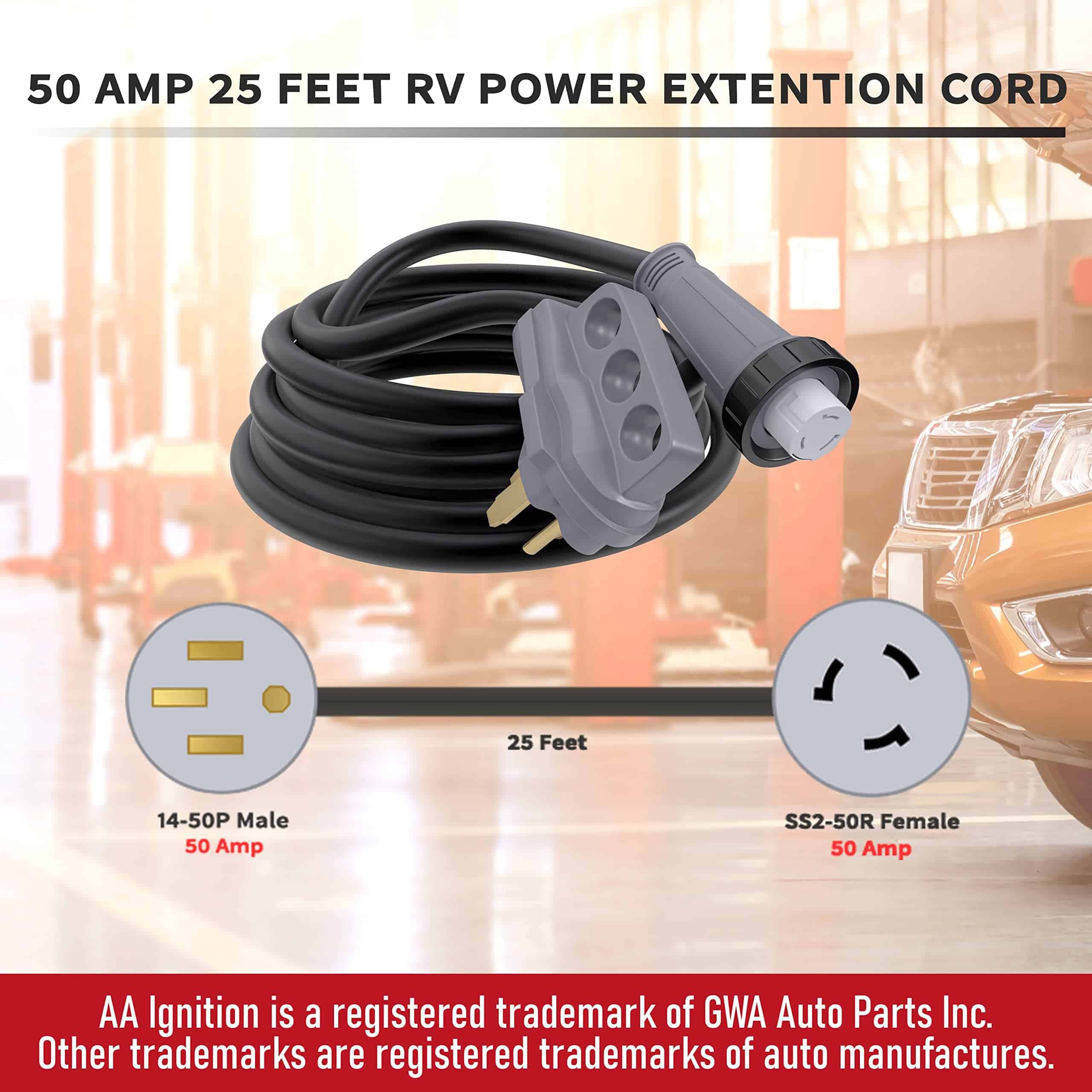 Cable de extensión de alimentación para RV de 50 amperios y - Imagen 6