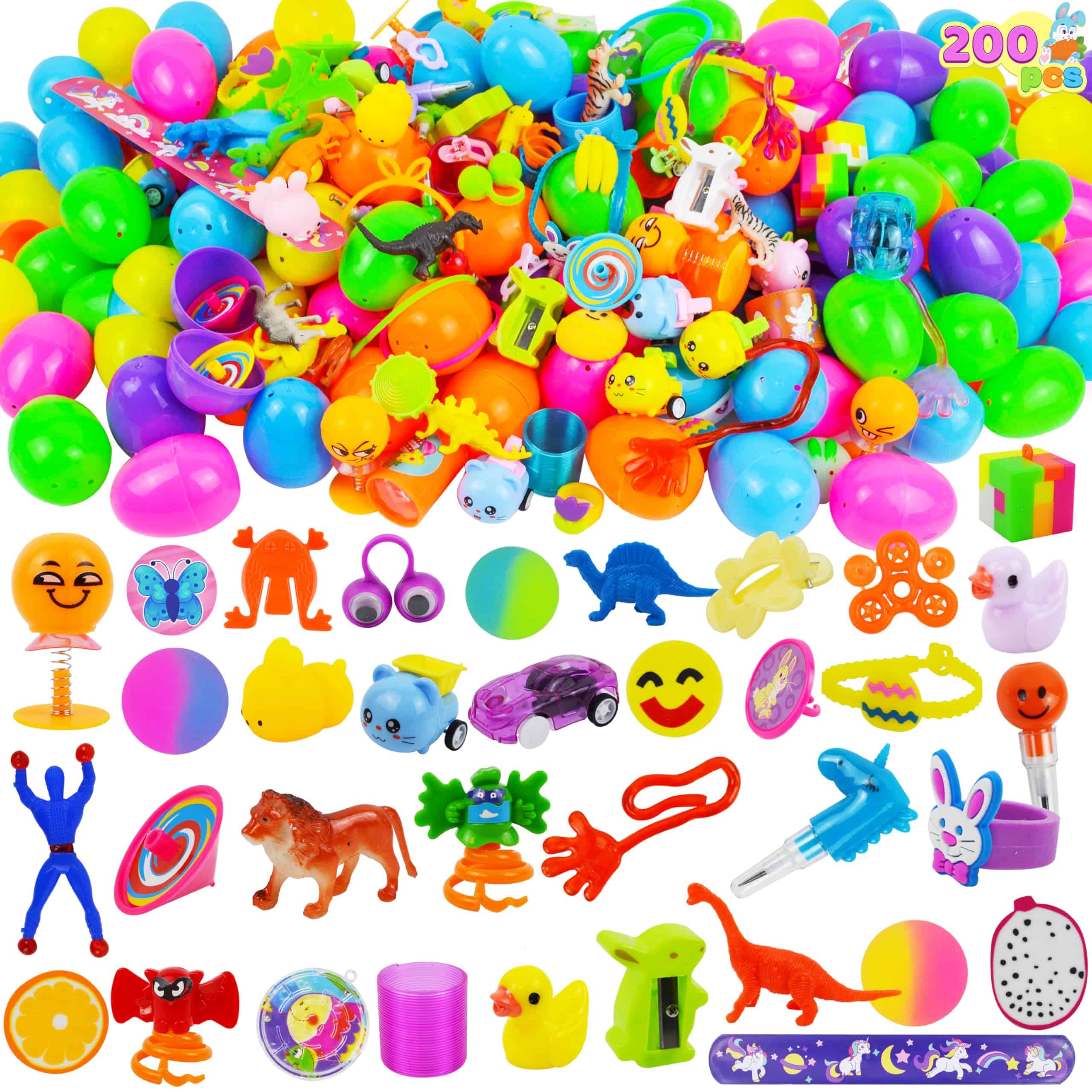JOYIN 200 PCS Huevos de Pascua prefabricados con Juguetes