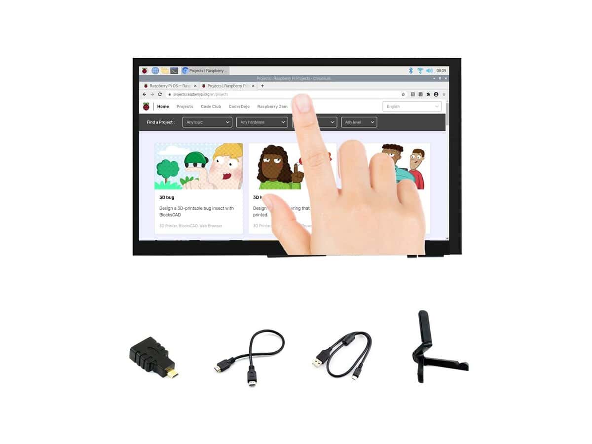 Ingcool Pantalla táctil capacitiva de 7 pulgadas con