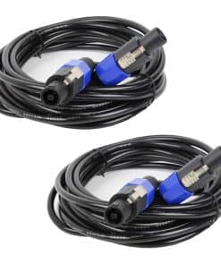 Pack de 2 Cables SpeakOn de 20 Pies - 2pcs DJ PA Audio Jack