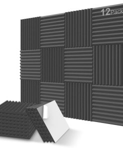 Paquete de 12 paneles de espuma insonorizante JBER, 1" X