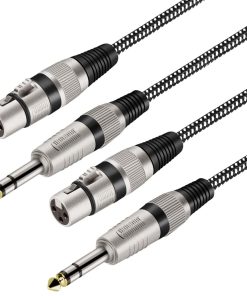 Cables XLR Hembra a 1/4 Pulgada TRS de KINXIYU 10 FT/2Pack,