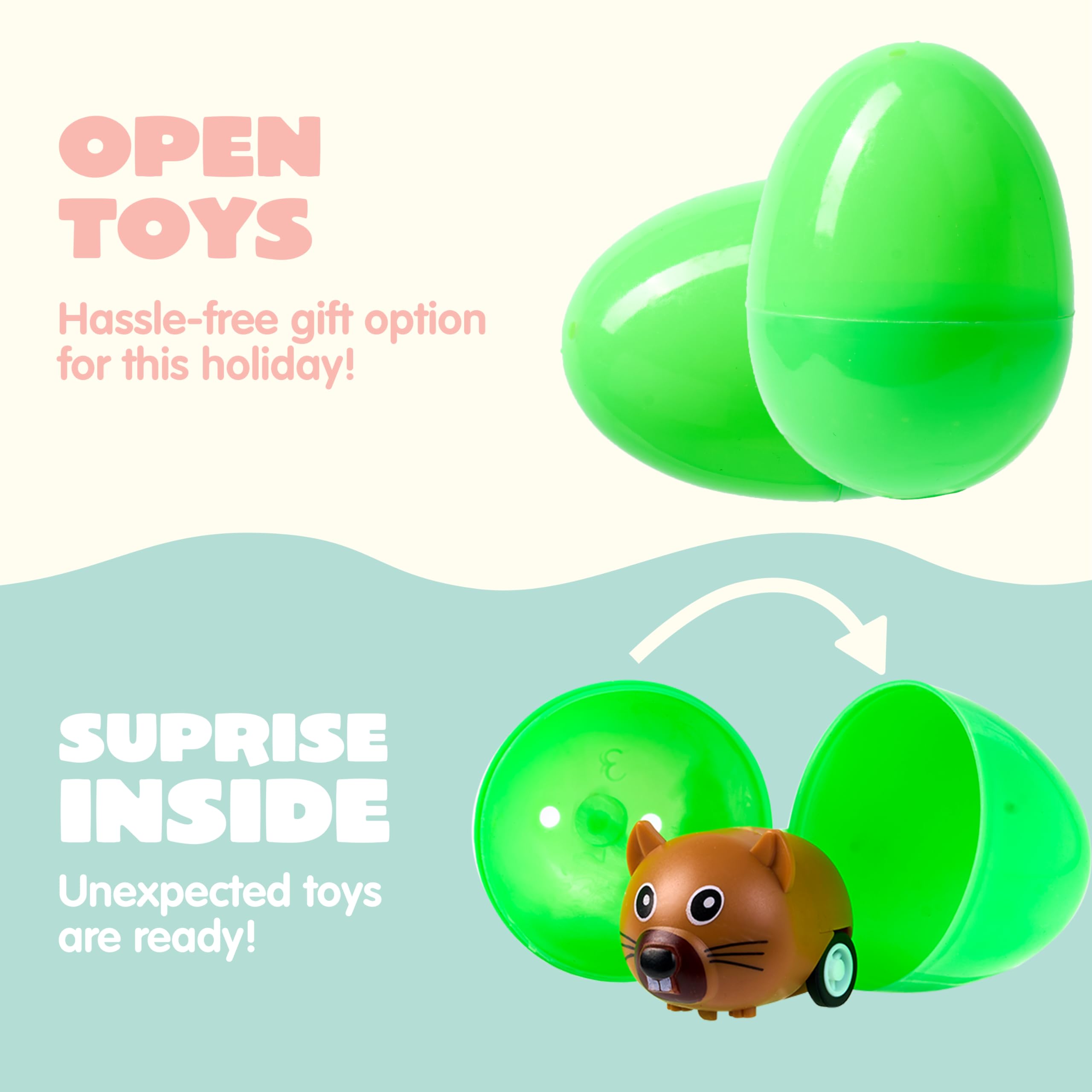 JOYIN 160 PCS Huevos de Pascua Rellenos con Juguetes - Imagen 5