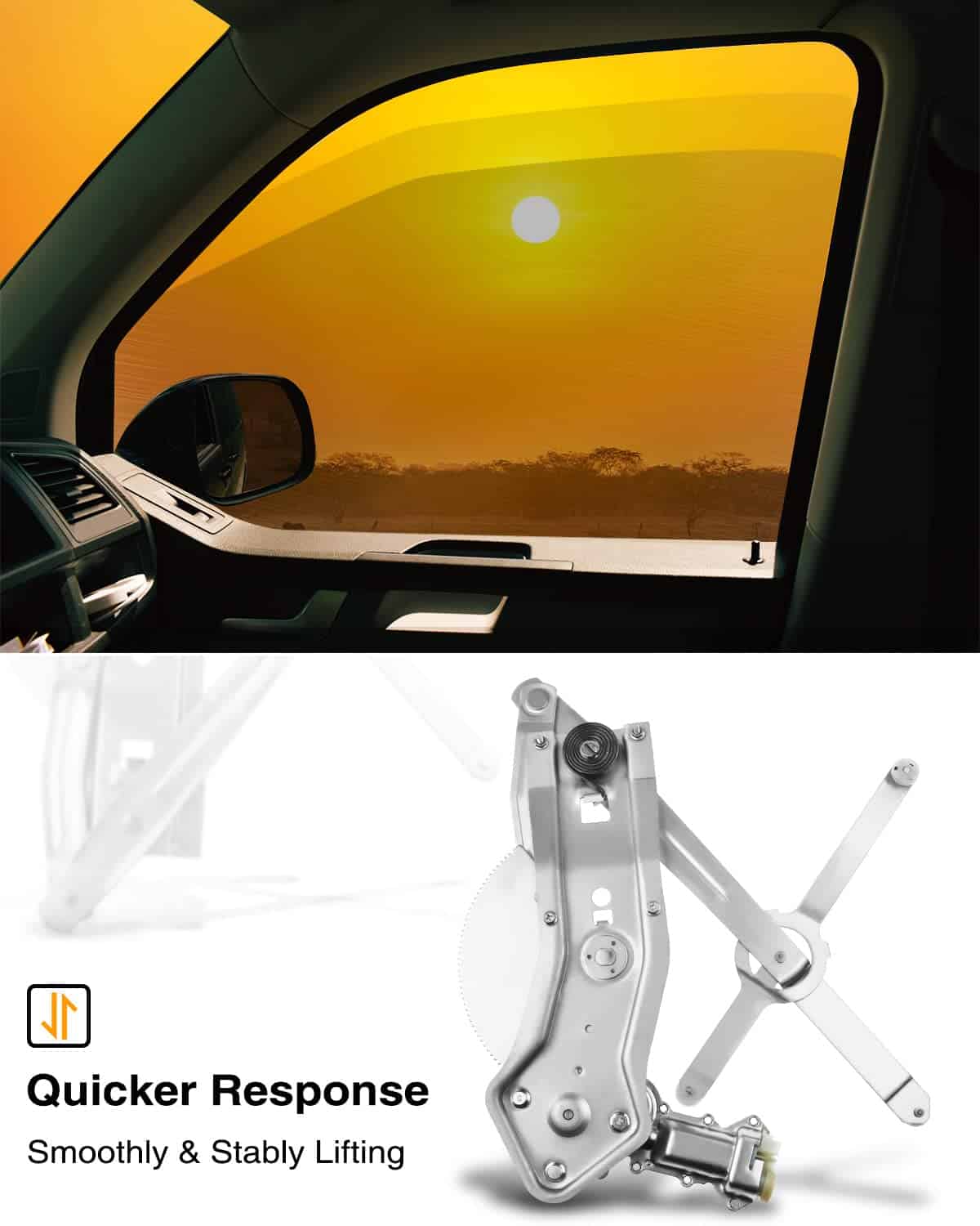 Regulador de ventana eléctrico A-Premium con motor - Imagen 3