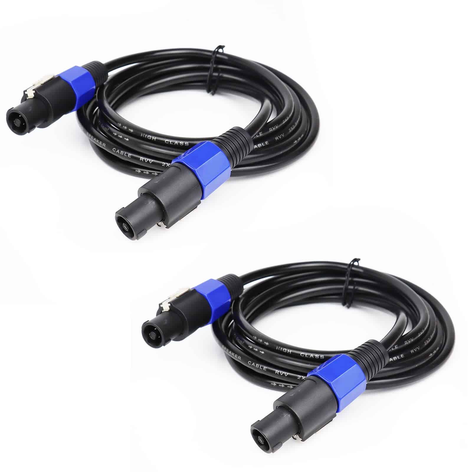 HBU 10 Pies Paquete de 2 Cables SpeakOn - 2 Piezas Cable DJ
