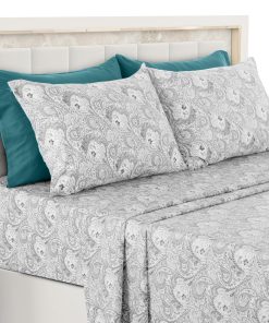Juego de sábanas LDC Paisley King, 6 piezas de suave