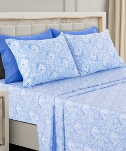 Juego de sábanas California King Paisley de 6 piezas,