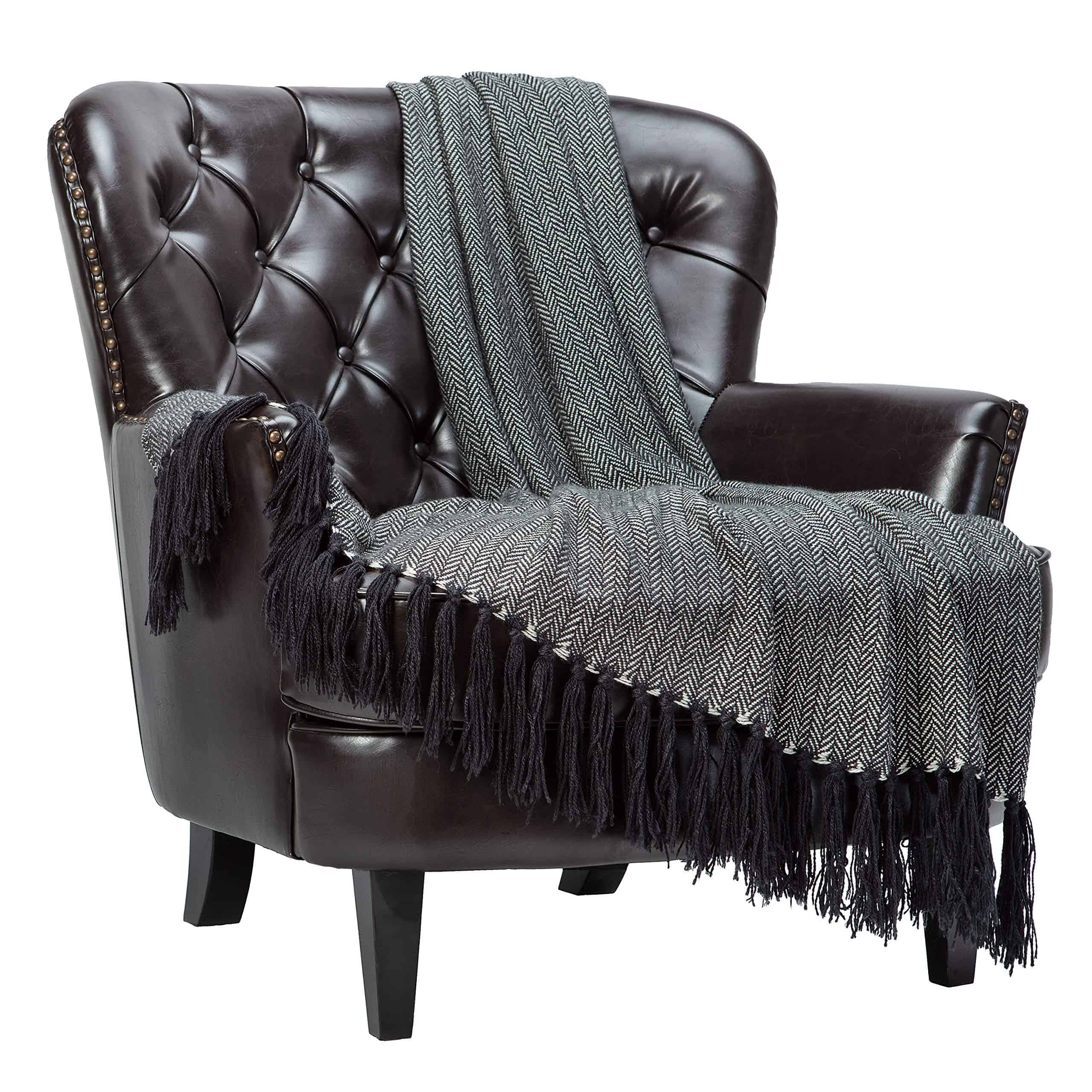 Manta de Lanzamiento de Mini Chevron de Chanasya Premium