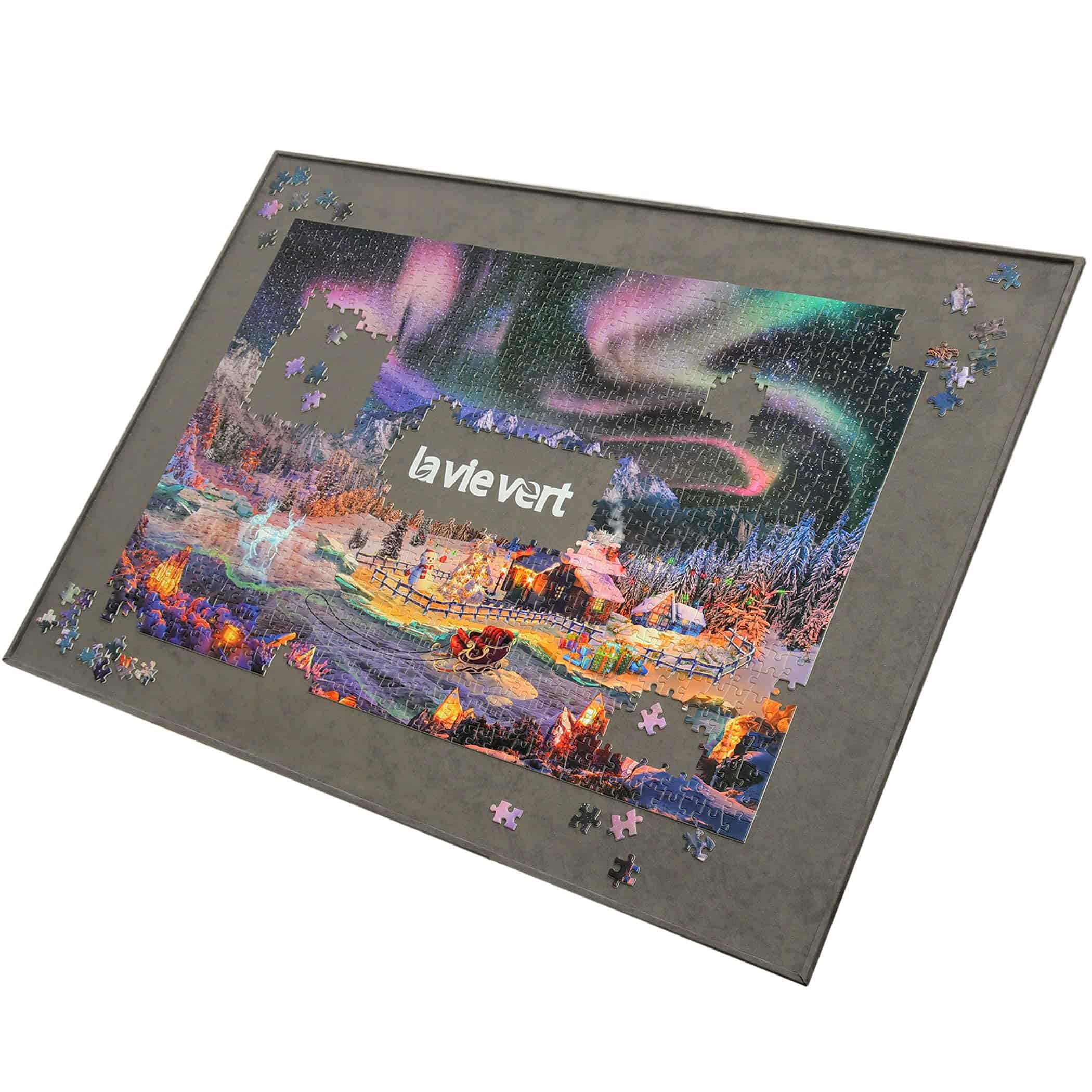Tablero de rompecabezas de madera Lavievert Portátil para