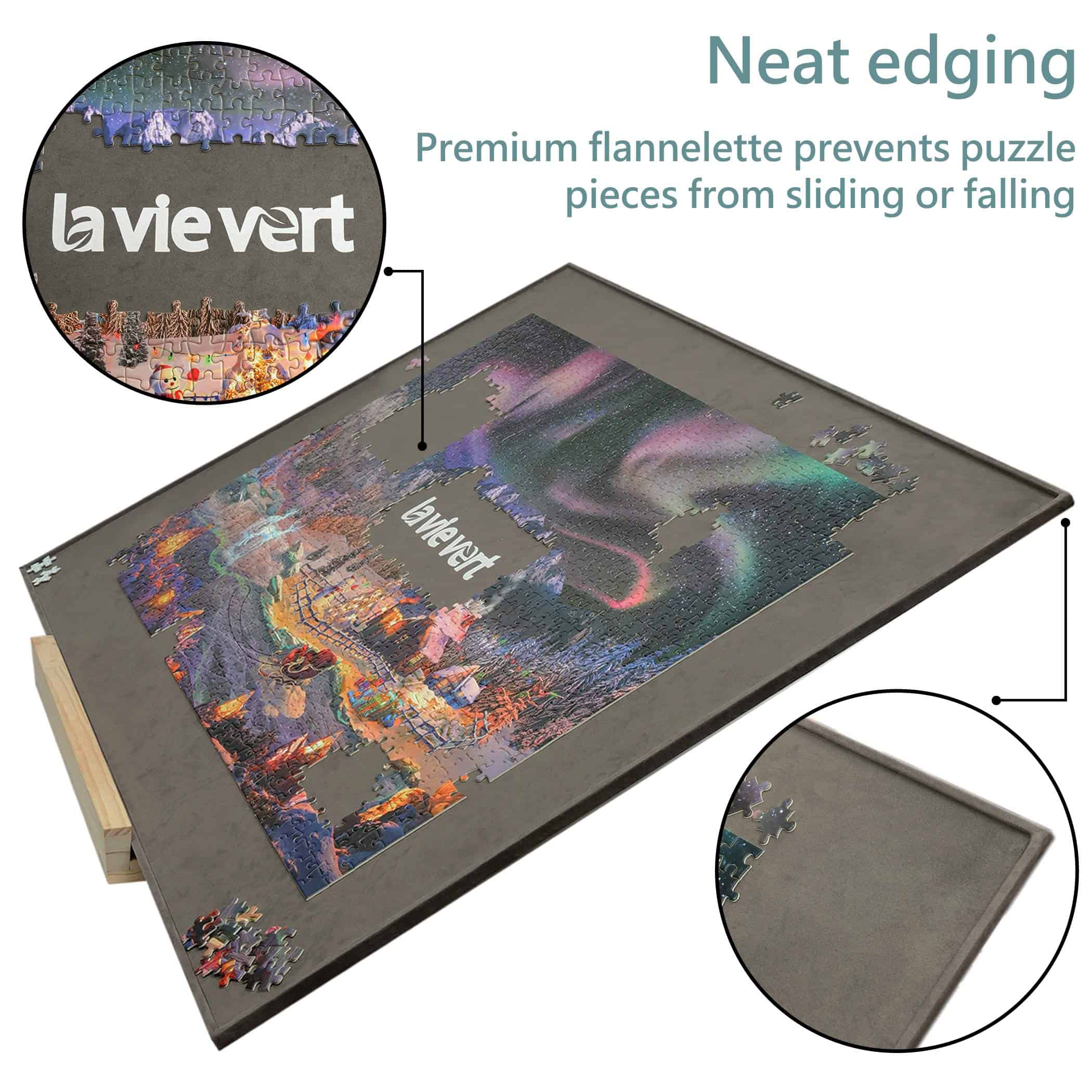 Tablero de rompecabezas de madera Lavievert Portátil para - Imagen 6