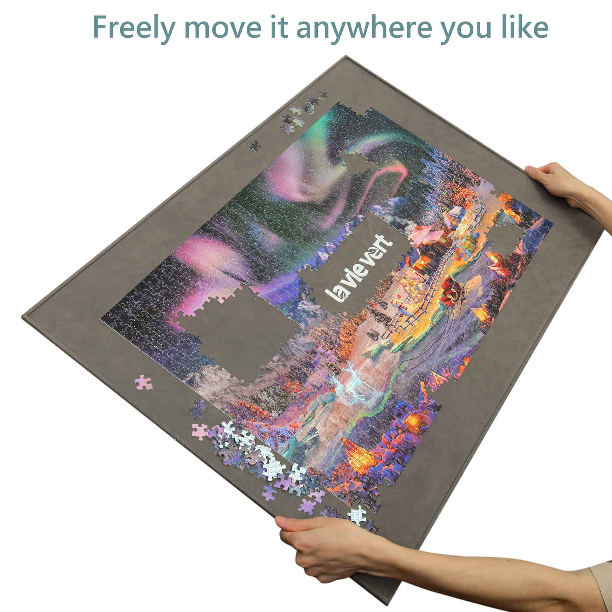 Tablero de rompecabezas de madera Lavievert Portátil para - Imagen 5