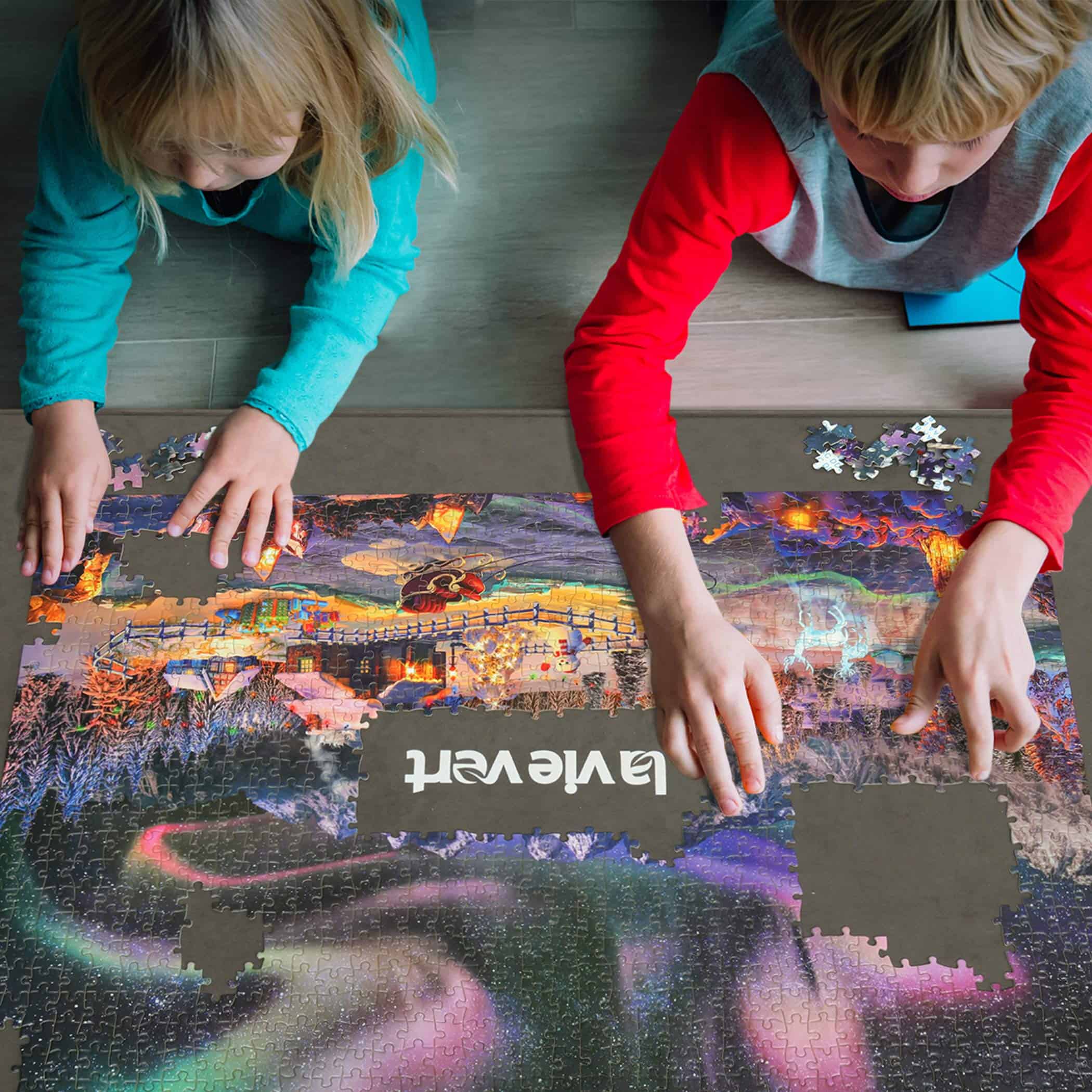 Tablero de rompecabezas de madera Lavievert Portátil para - Imagen 8