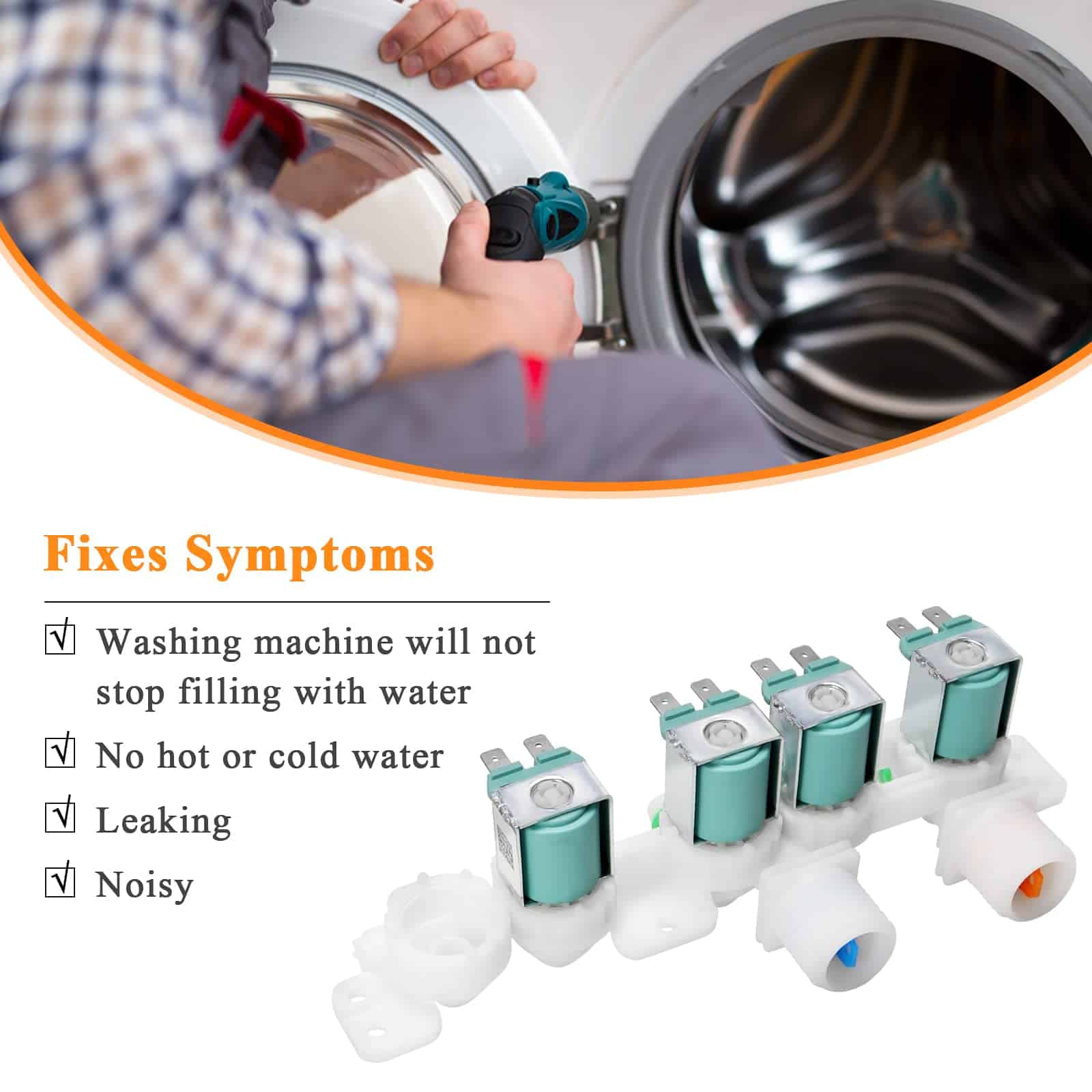 Válvula de Entrada de Agua para Lavadora DC97-15459H - Imagen 4