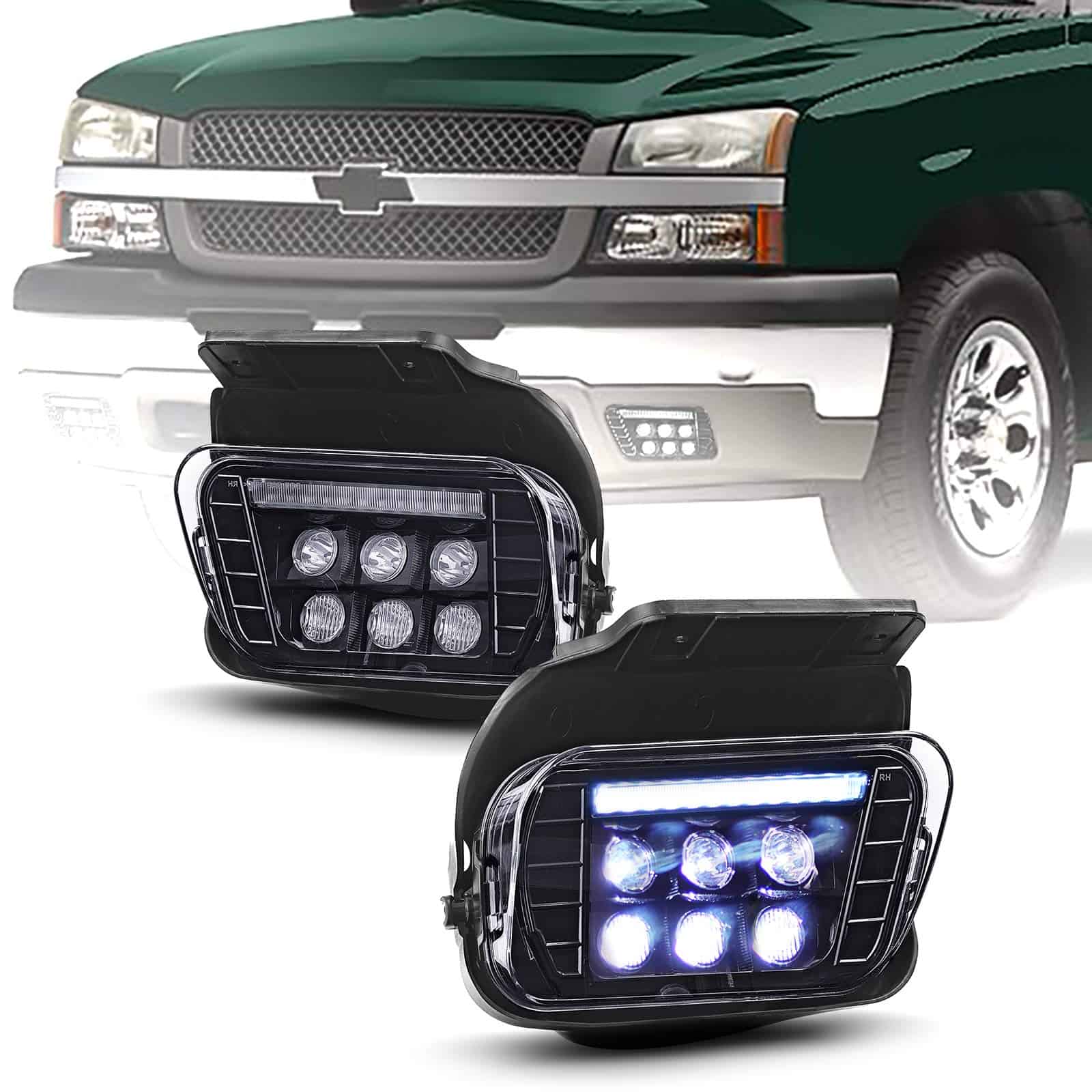 Luces de Niebla LED Tecoom con Luces Diurnas Compatibles