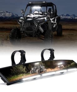 Espejo central de aluminio para UTV Xprite 17.5" con luces