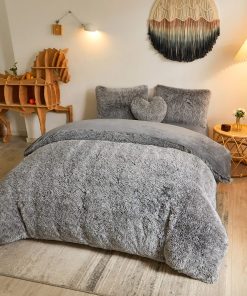 Juego de Funda de Edredón de Piel Sintética MEGO Luxury