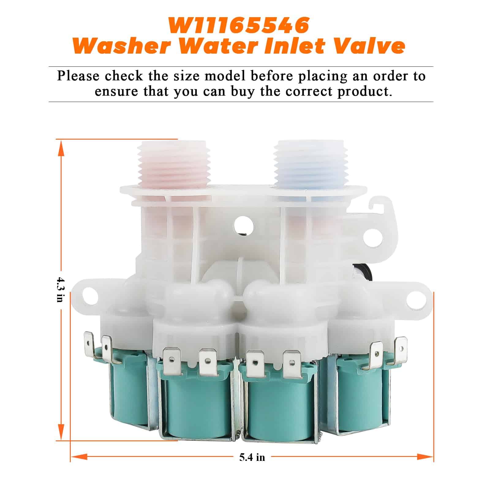 Válvula de entrada de agua para -Blanco, Rojo y Azul - Imagen 6