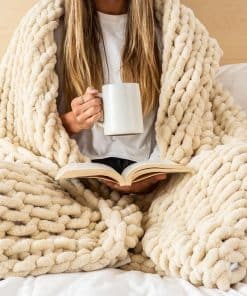 Manta de Punto Grueso SAMIAH LUXE 50x60", Manta de Lana