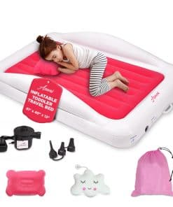 Cama de Viaje Inflable para Niños con Bomba Eléctrica,