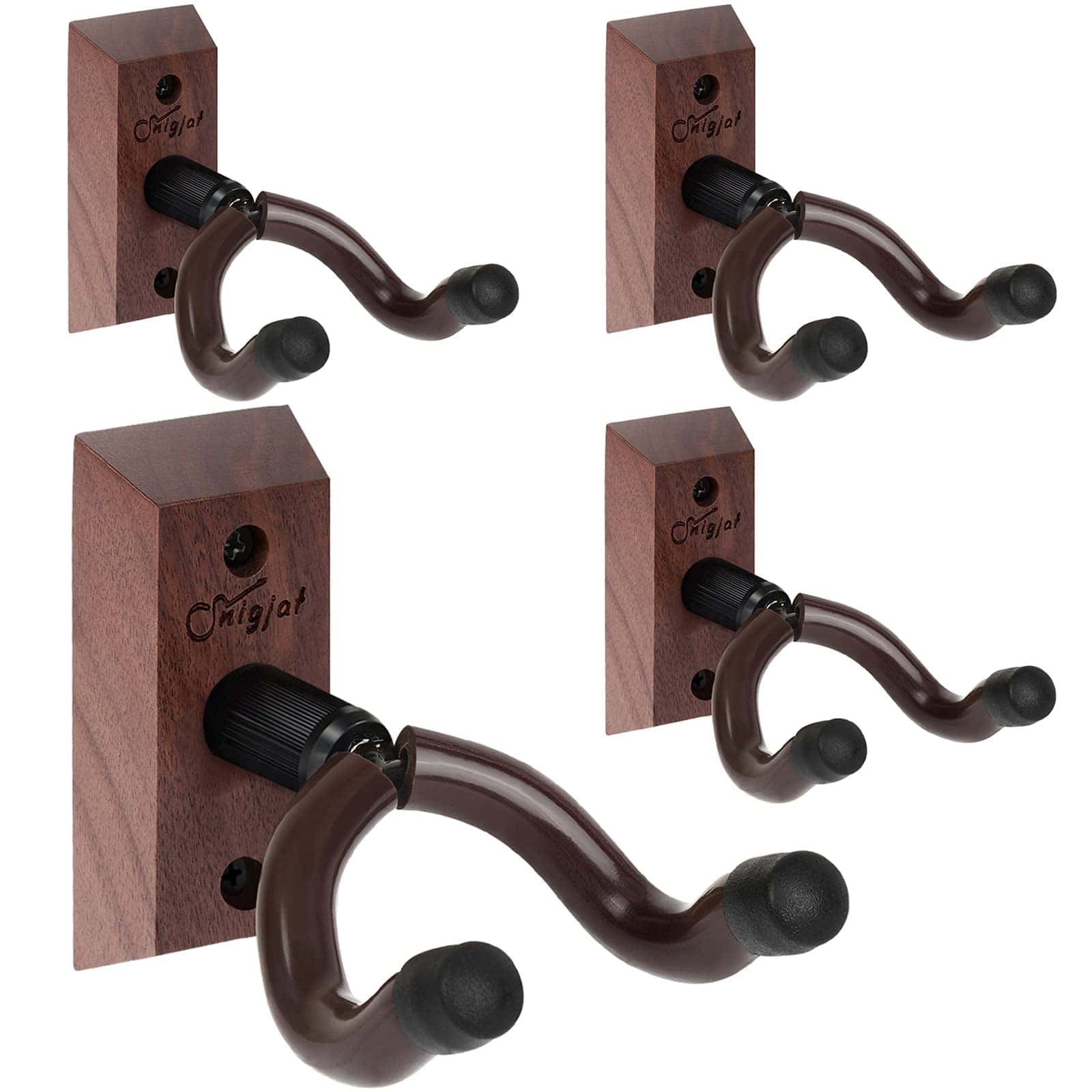Paquete de 4 soportes de pared para guitarra SNIGJAT,