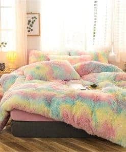 MOOWOO 1 PCS Cobertura de Duvet de Felpa Suave y Esponjosa