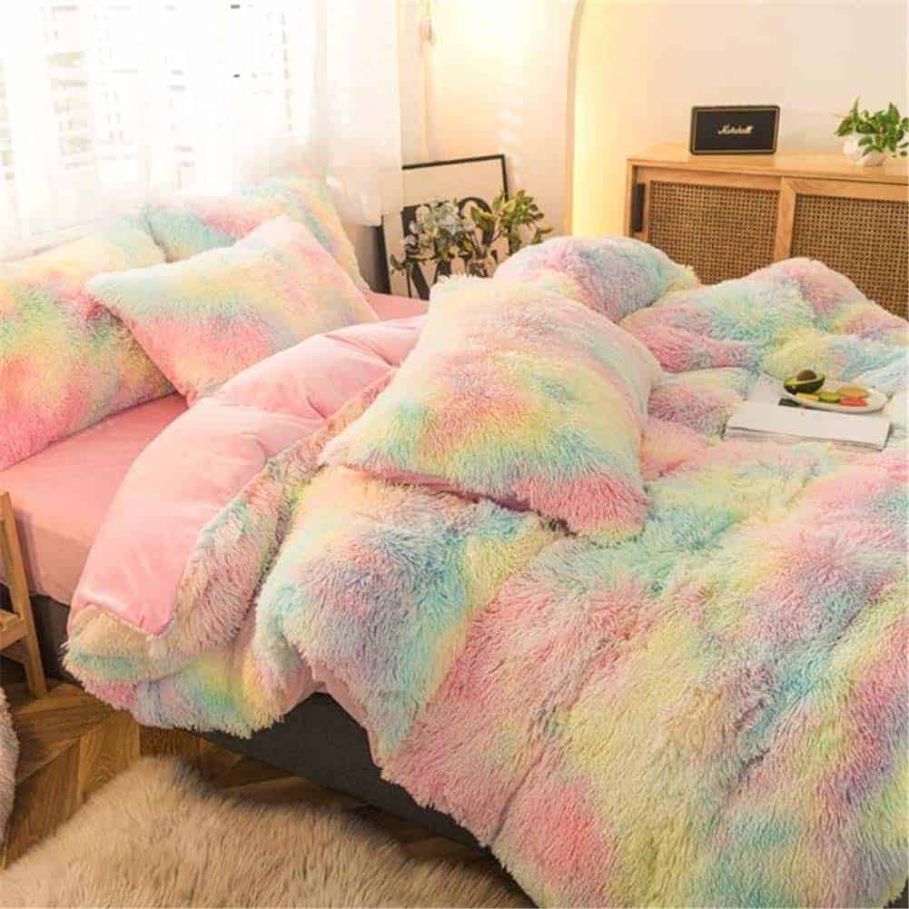 MOOWOO 1 PCS Cobertura de Duvet de Felpa Suave y Esponjosa - Imagen 6