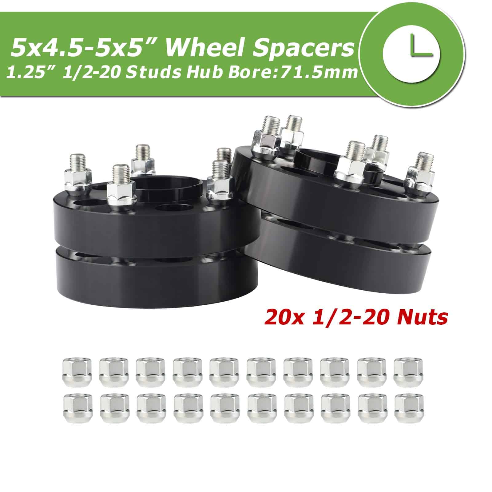 YIZBAP Adaptadores de Rueda 5x4.5 a 5x5 para Llantas JK en - Imagen 4