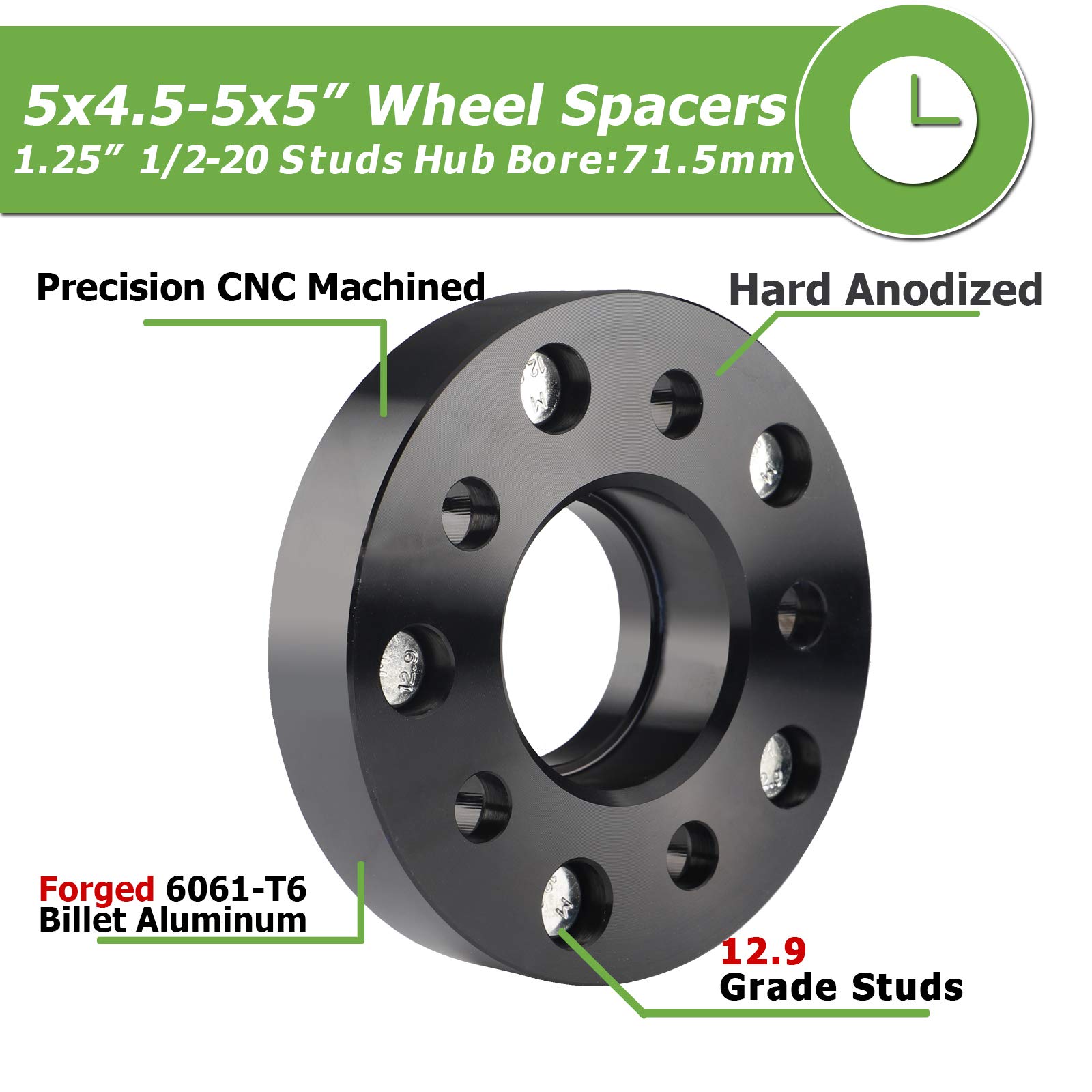 YIZBAP Adaptadores de Rueda 5x4.5 a 5x5 para Llantas JK en - Imagen 5