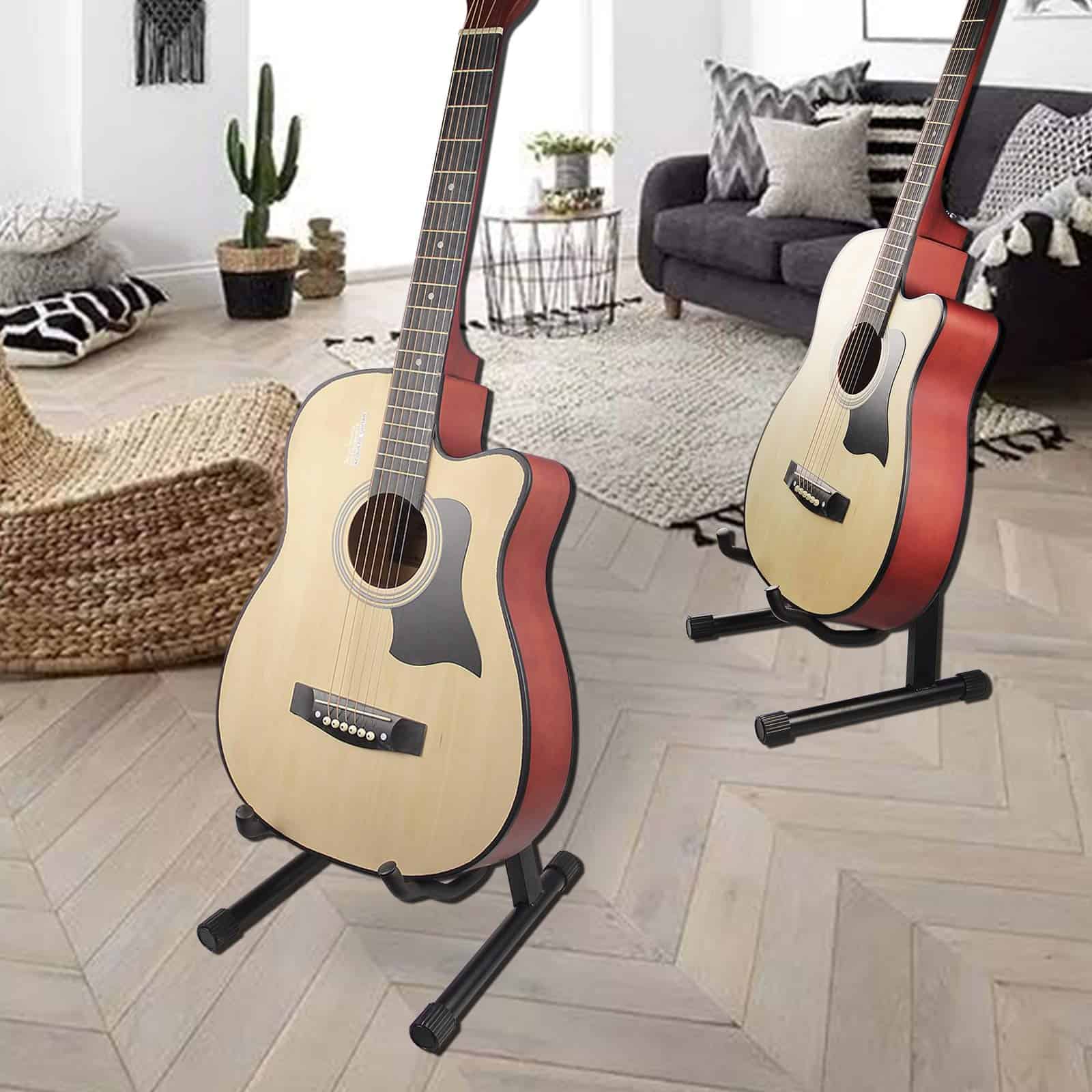 Soporte de guitarra plegable de 2 piezas Universal A-Frame - Imagen 9