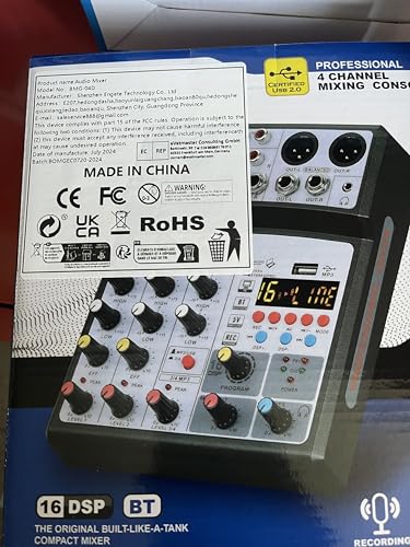 Mezcladora de audio portátil BOMGE 04D bluetooth de 4 - Imagen 11