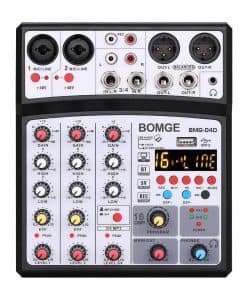 Mezcladora de audio portátil BOMGE 04D bluetooth de 4