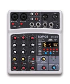 Mezcladora de audio Mini Mixer de 4 canales con Bluetooth y