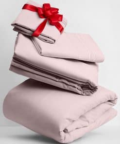 Juego de sábanas Mellanni Twin XL - Colección -Rosa Rubor