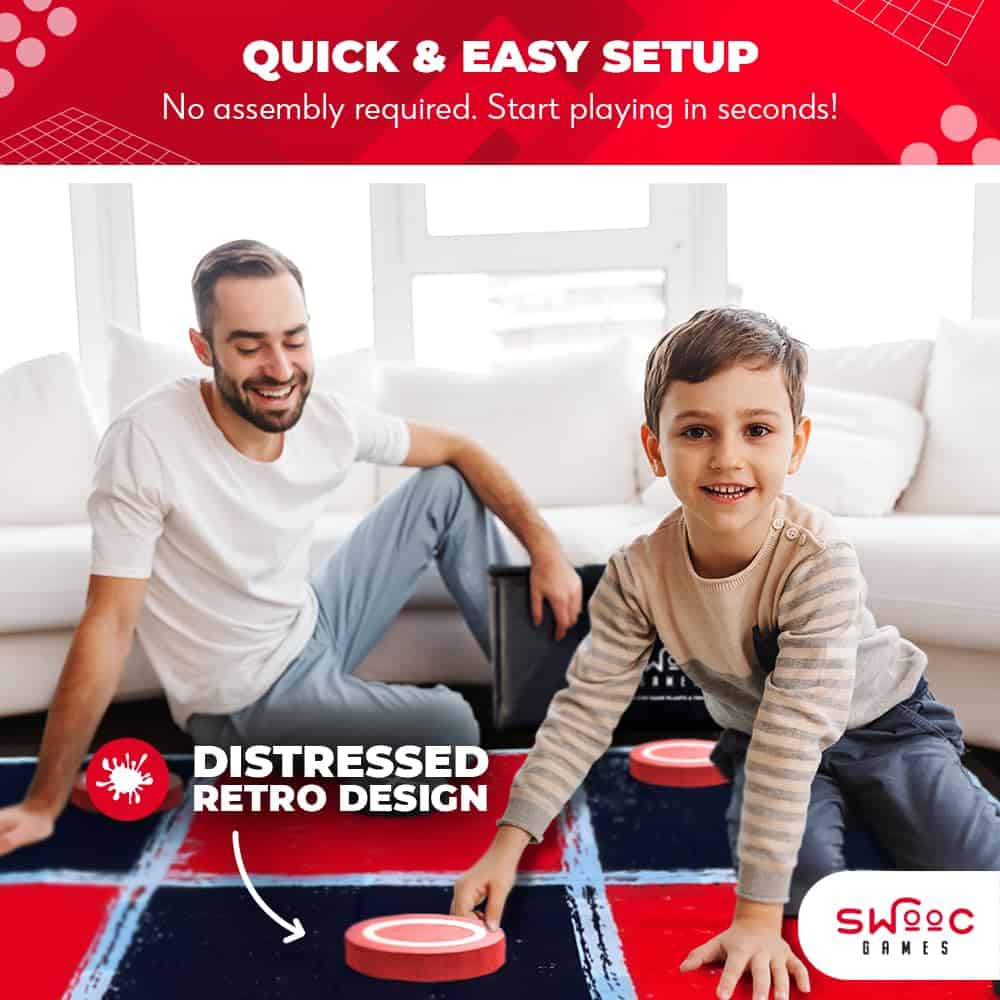 Juego de Damas Gigante Vintage 2 en 1 y Juego de Gato en - Imagen 6