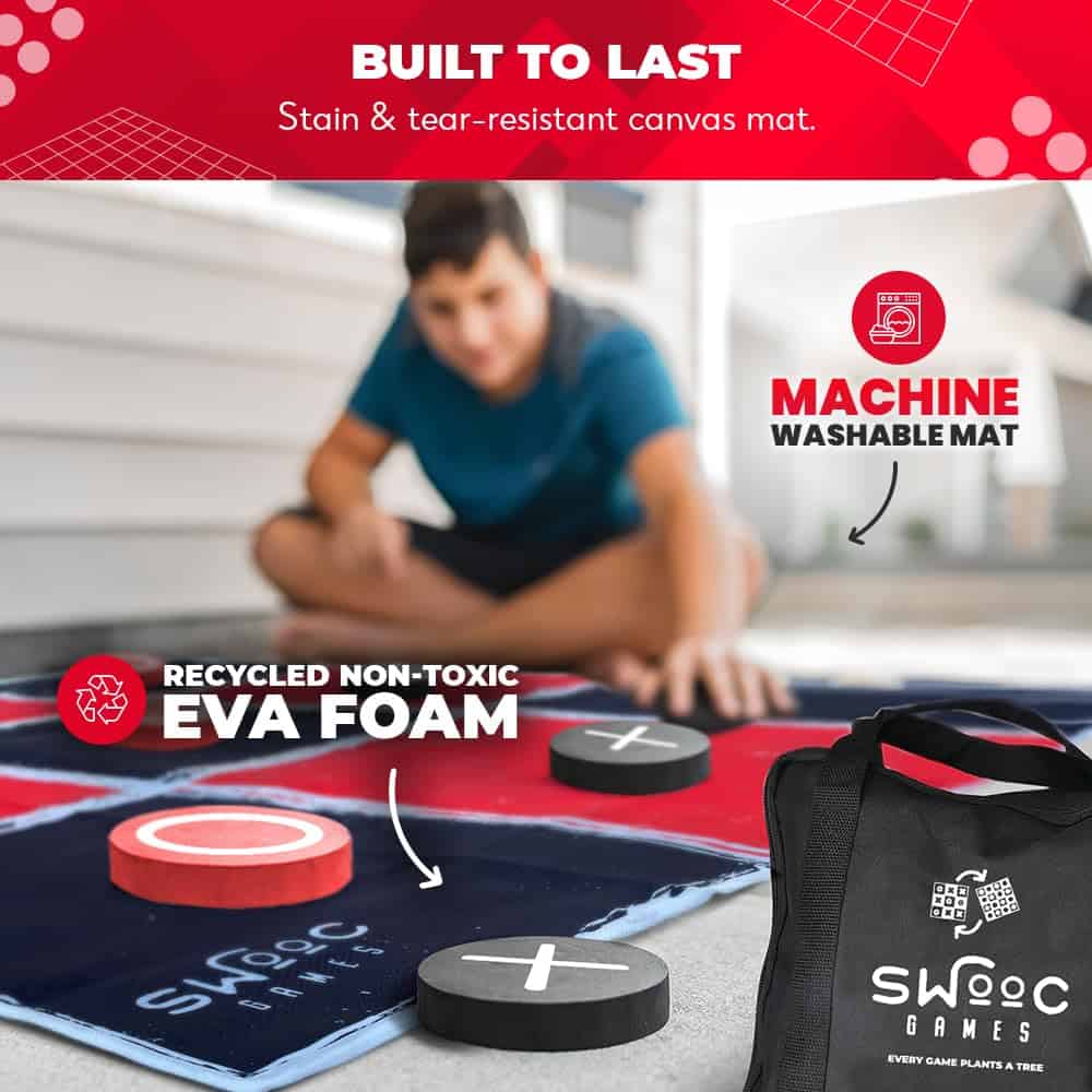 Juego de Damas Gigante Vintage 2 en 1 y Juego de Gato en - Imagen 4