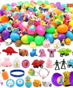 JOYIN 200 Pcs Huevos de Pascua Precargados con Juguetes