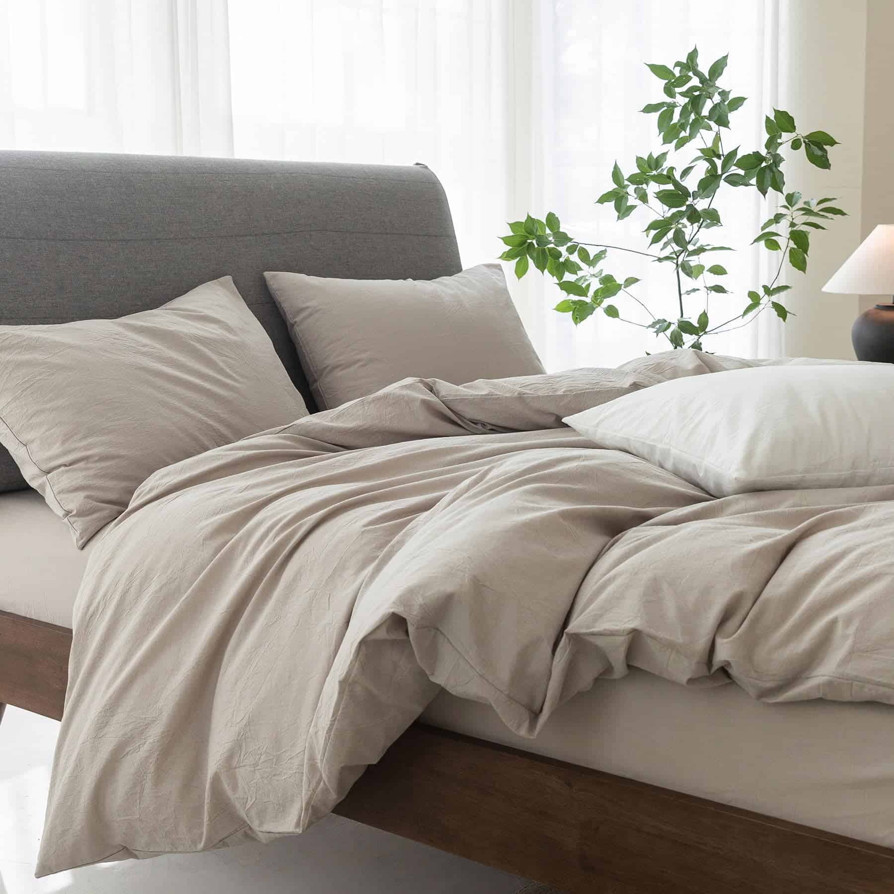 Juego de Funda de Edredón ELIMMO en Textura de Lino 100%