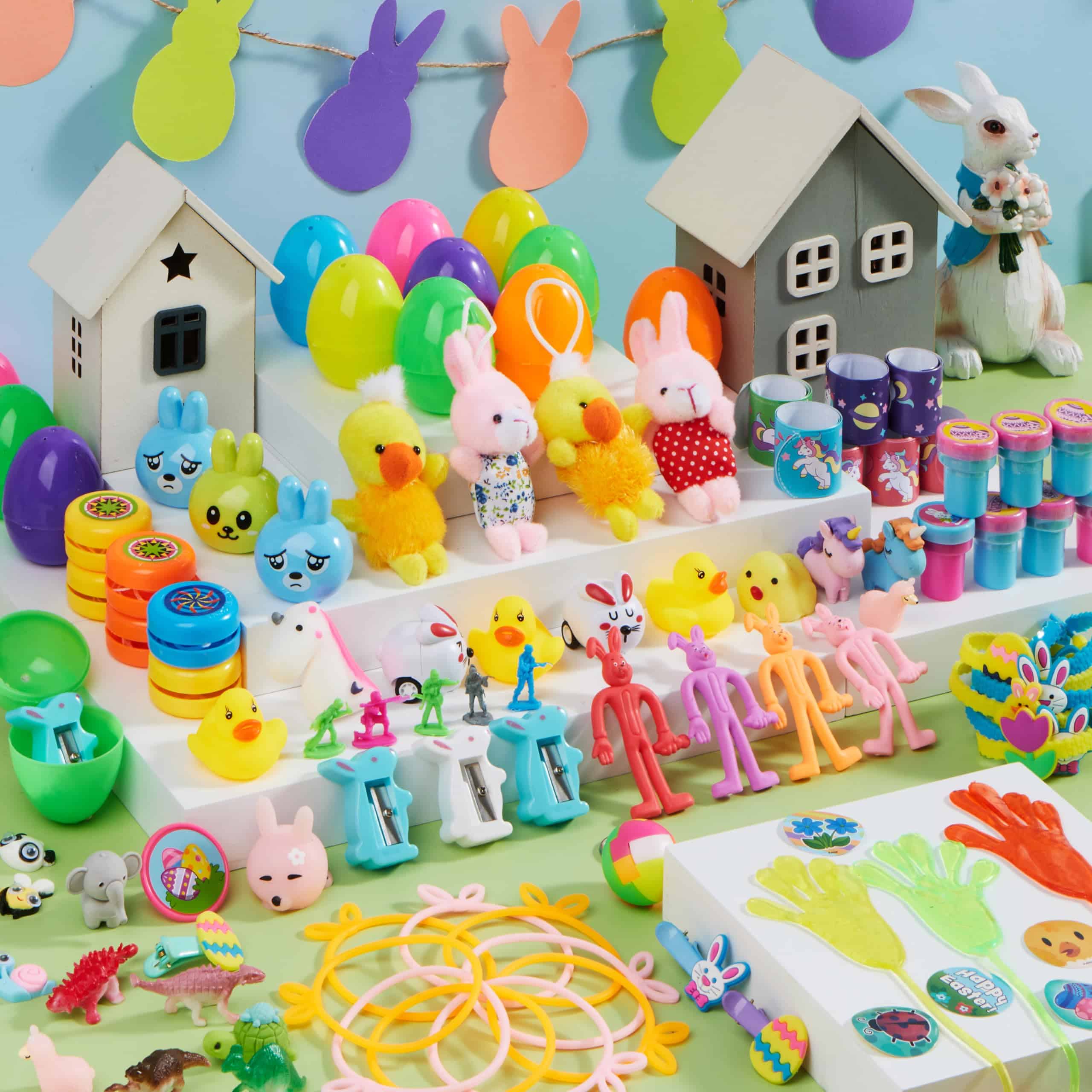 JOYIN 200 Pcs Huevos de Pascua Rellenos con Juguetes y - Imagen 8