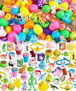 JOYIN 200 Pcs Huevos de Pascua Rellenos con Juguetes y