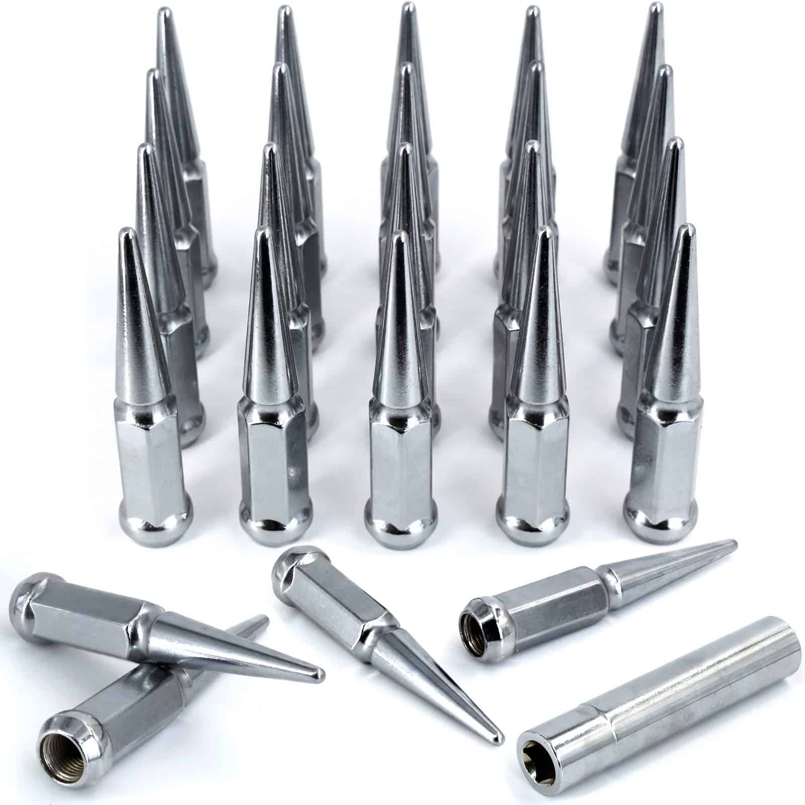 Tuerca Cromada Espiga M14x1.5 24 piezas + Herramienta,