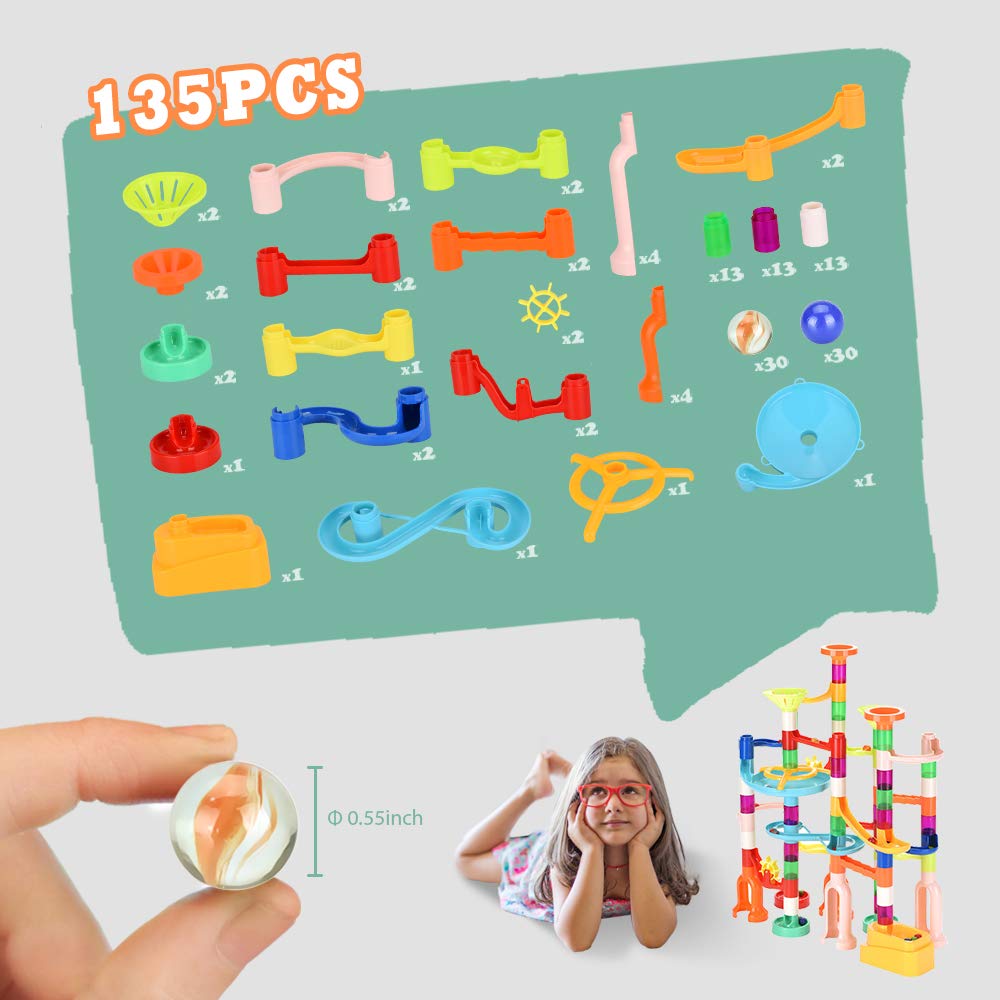 Marble Run, 135 PCS Juego de Laberinto de Canicas para - Imagen 3