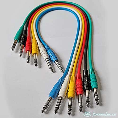 AxcessAbles 3ft 1/4" TRS a 1/4" TRS Cable de Parche Estéreo - Imagen 9