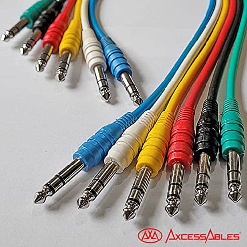AxcessAbles 3ft 1/4" TRS a 1/4" TRS Cable de Parche Estéreo - Imagen 8