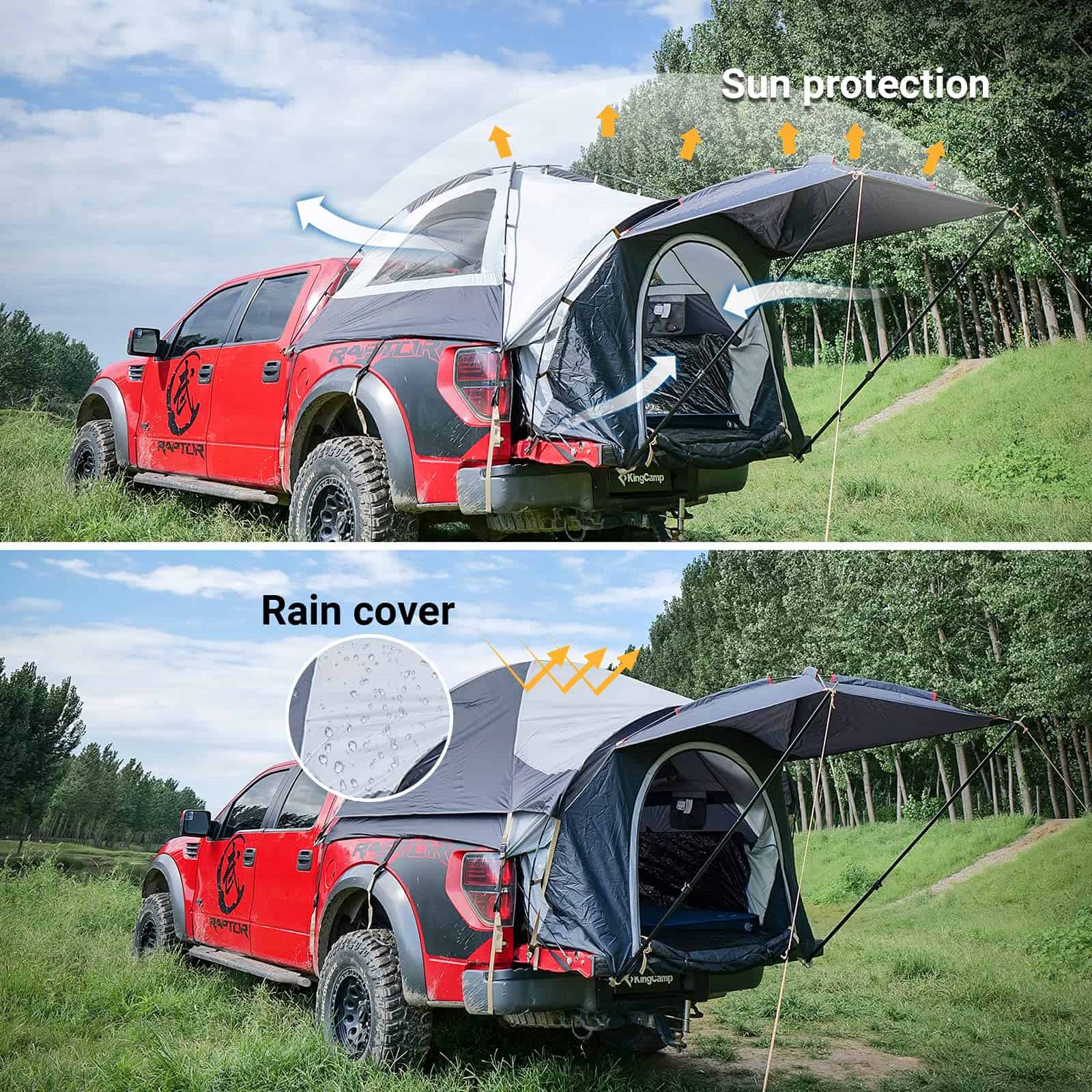 Tienda de campaña para cama de camión KingCamp de 6.5 pies - Imagen 5
