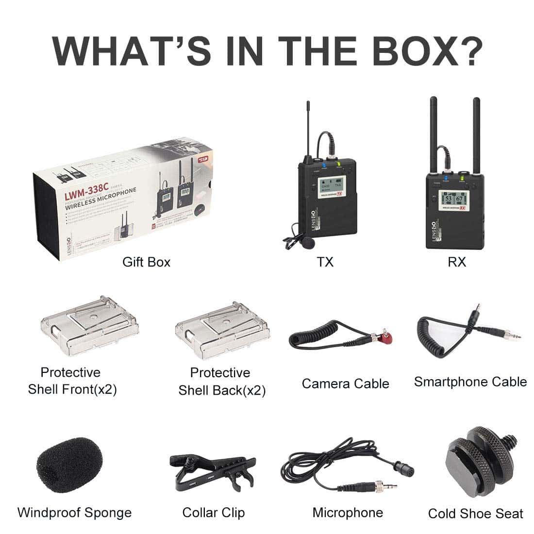 Micrófono de solapa inalámbrico LENSGO, micrófono de solapa - Imagen 8