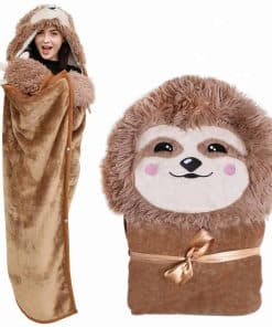 Manta con Capucha Portátil de Perezoso - Manta con Capucha